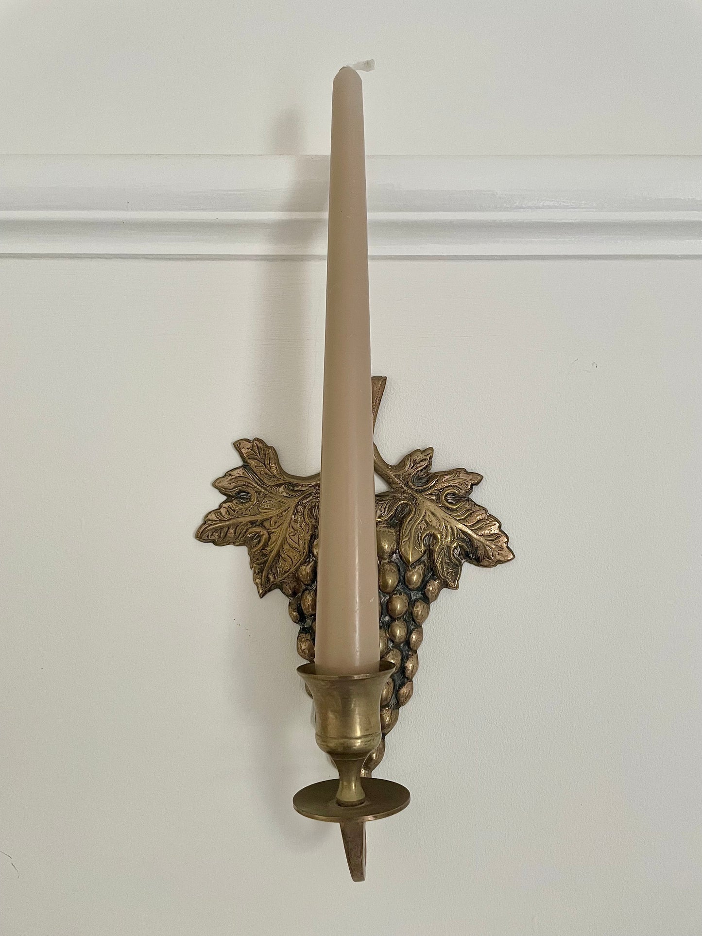 Brass Grape Candle Sconces