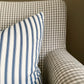 Navy Ticking Stripe Cushion