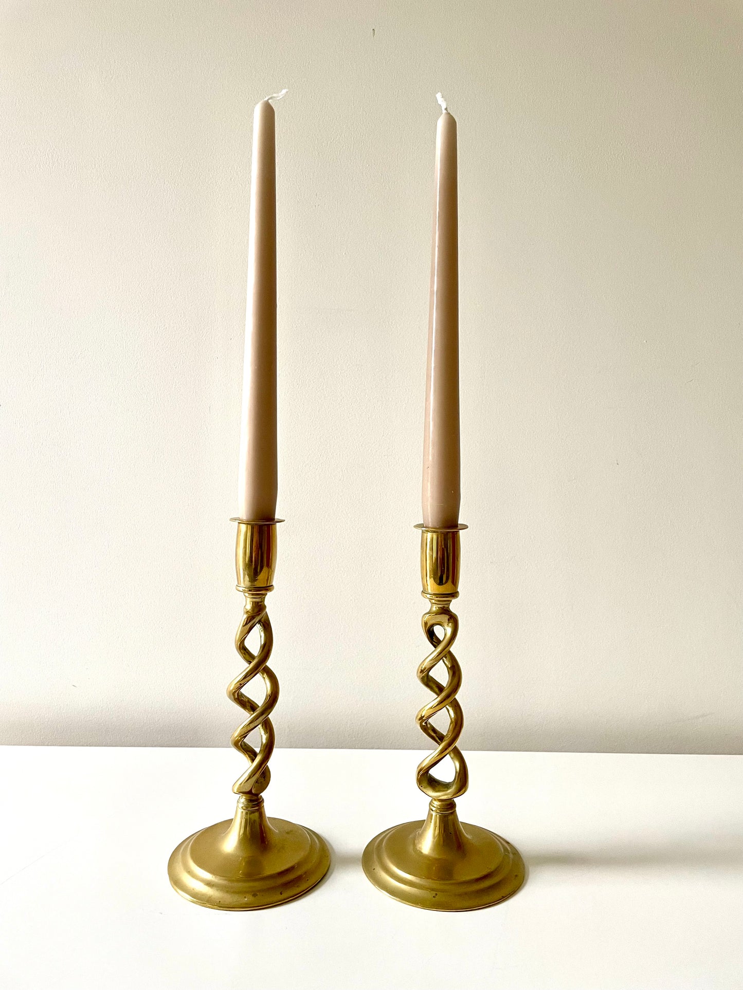 Brass Barley Twist Candle Holders